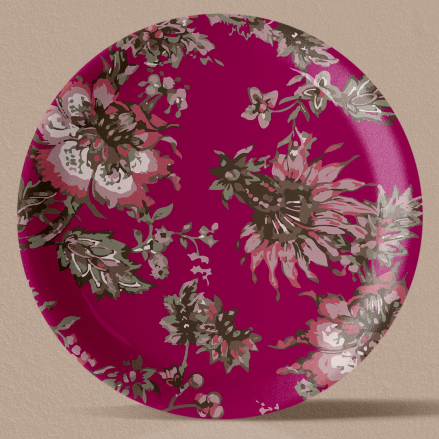 Ethnic Hot Pink Wall Plate