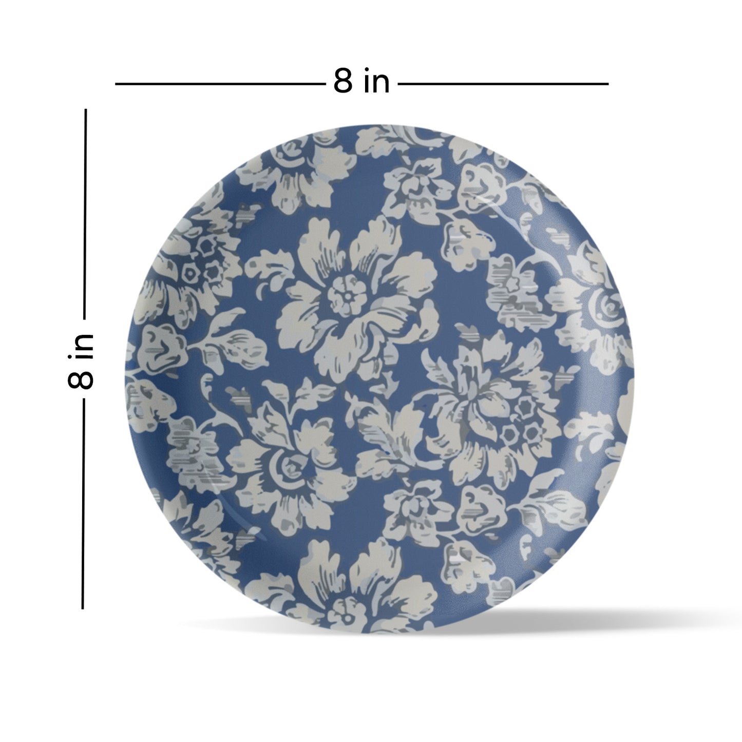 Indigo Floral Wall Plate