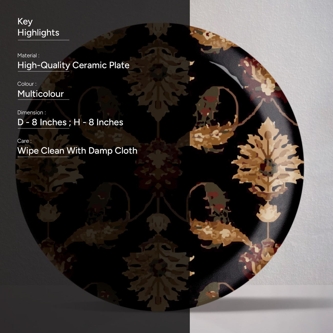 Contemporary Floral Wall Plate