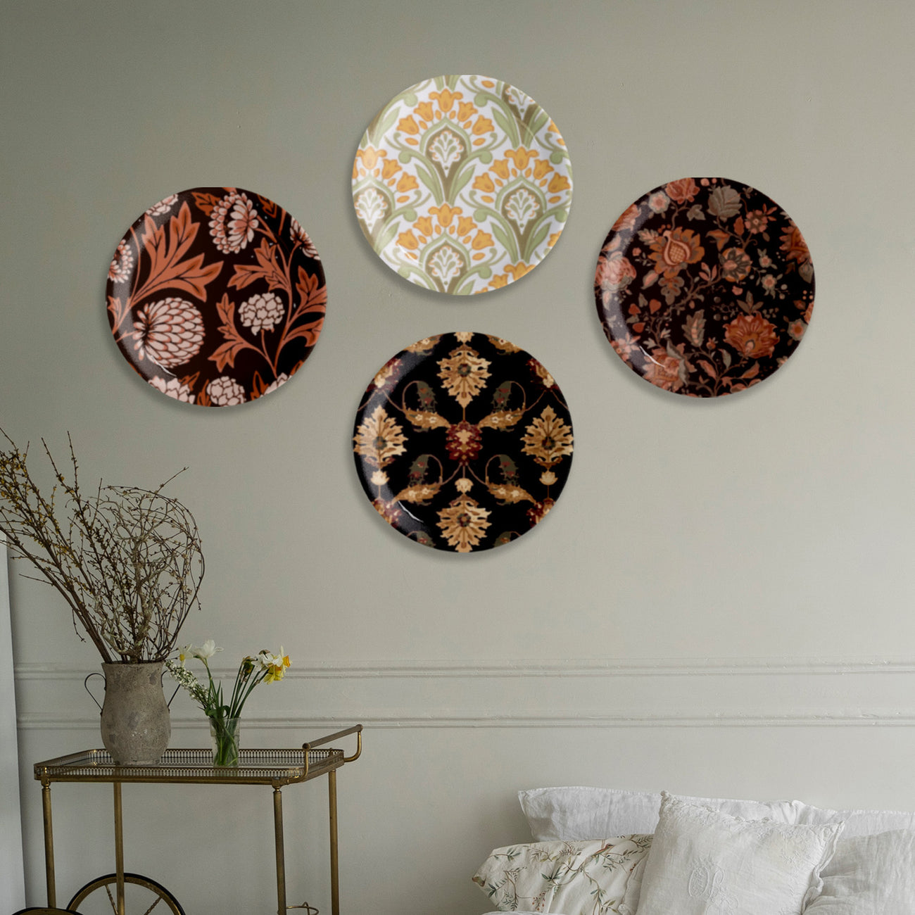 Contemporary Floral Wall Plate