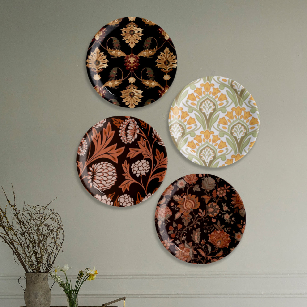 Contemporary Floral Wall Plate