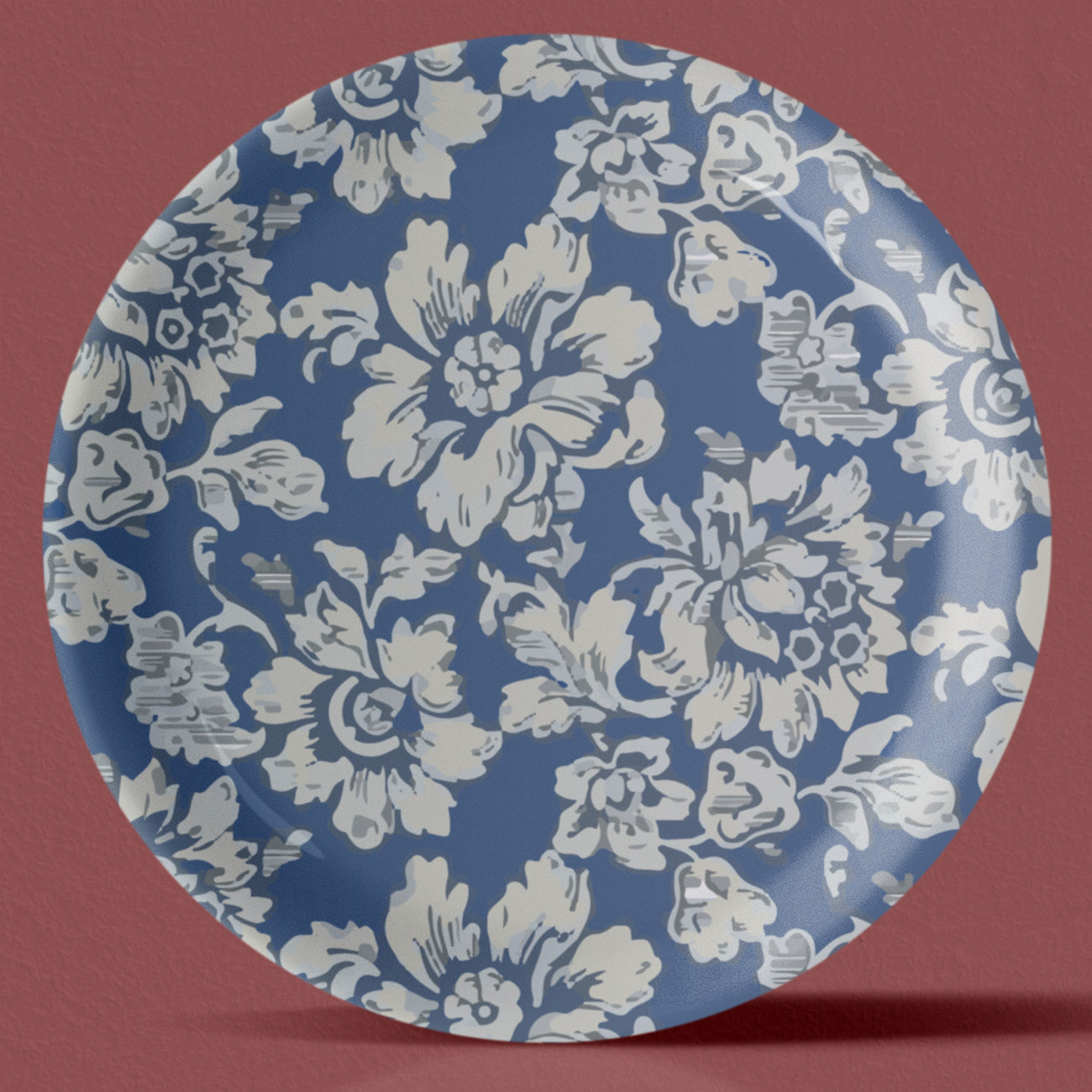 Indigo Heritage Wall Plates Set of 5