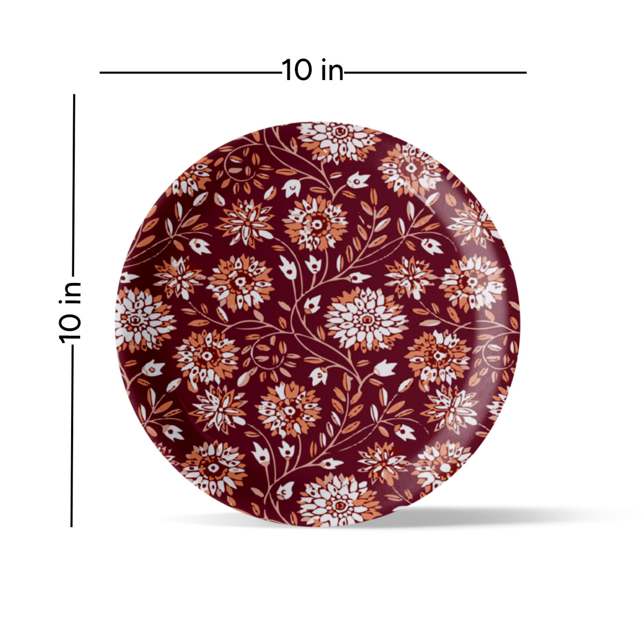 Ethnic Pink Floral Printed Wall Plate