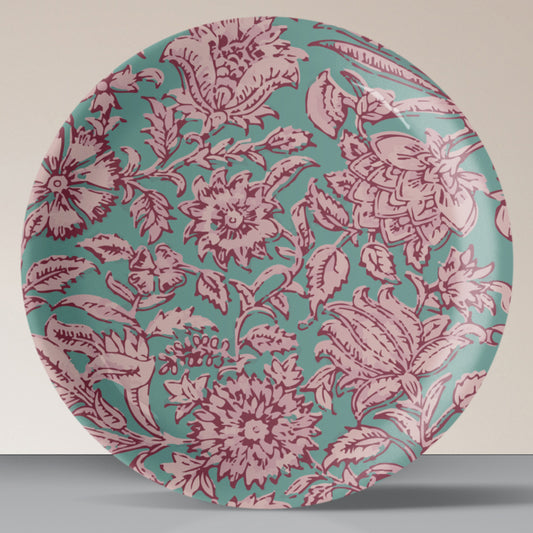 Ethnic Floral Printed Wall Plate