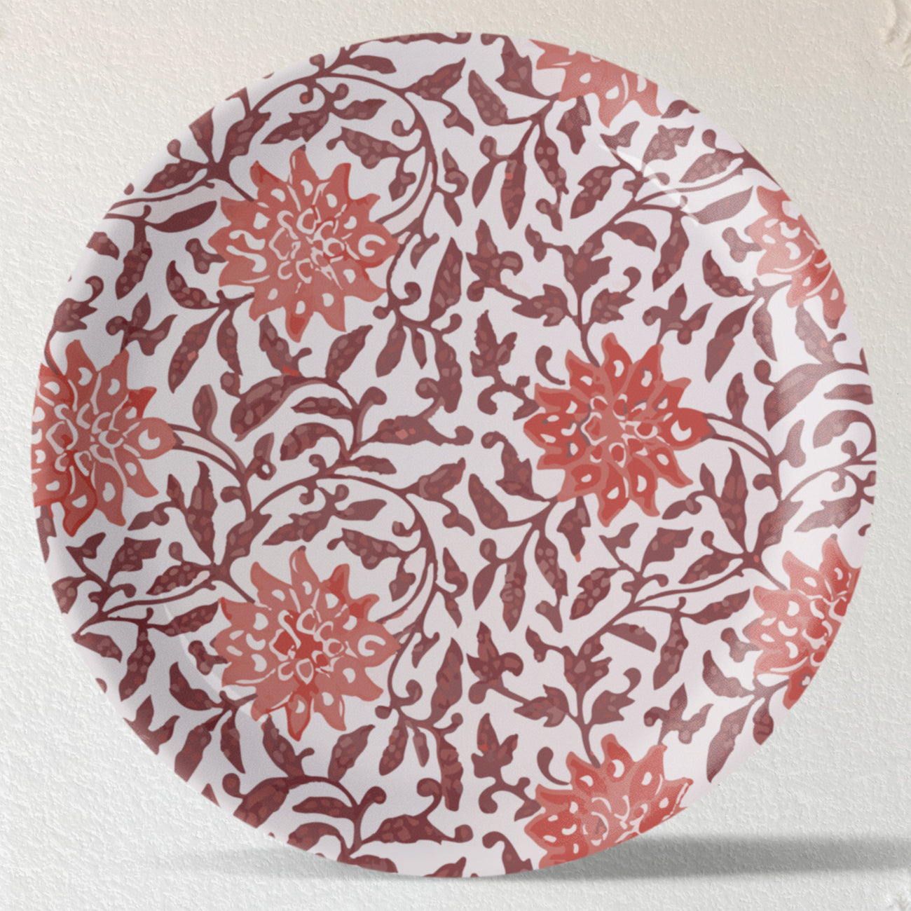 Ethnic Floral Printed Dual Tone Wall Plate