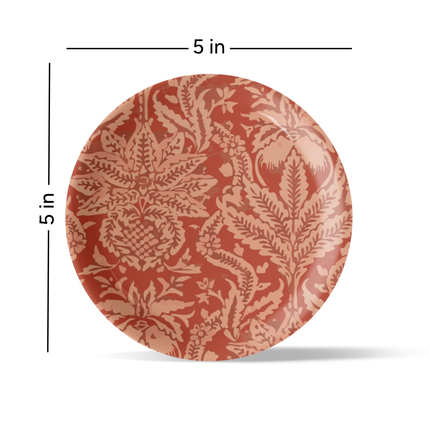 Ethnic Floral and Leaf Printed Wall Plate