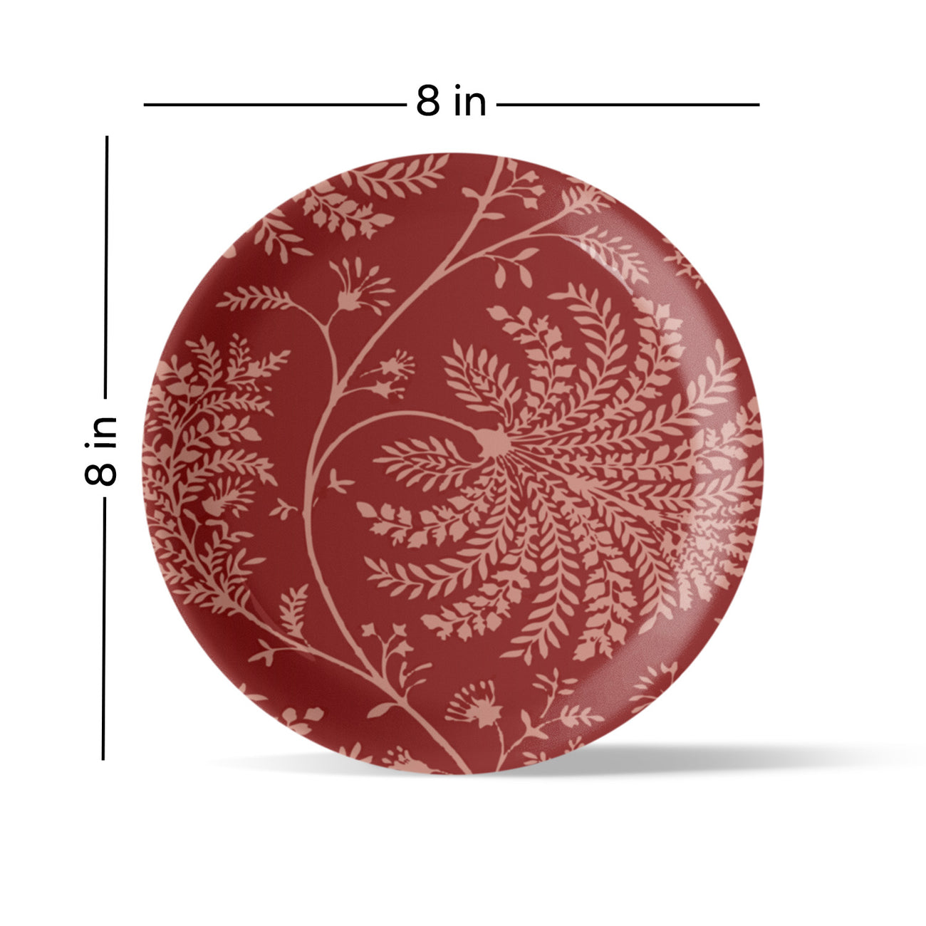 Ethnic Floral Printed Wall Plates Set of 6