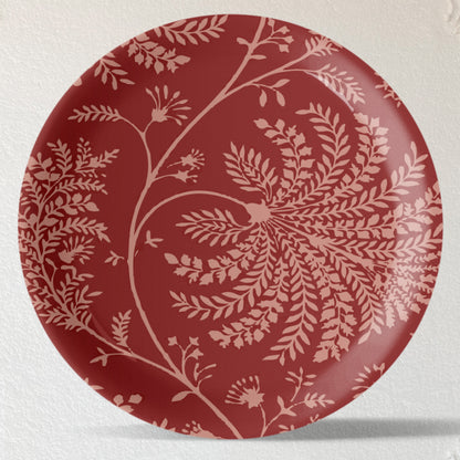 Ethnic Floral Printed Wall Plate Set of 6