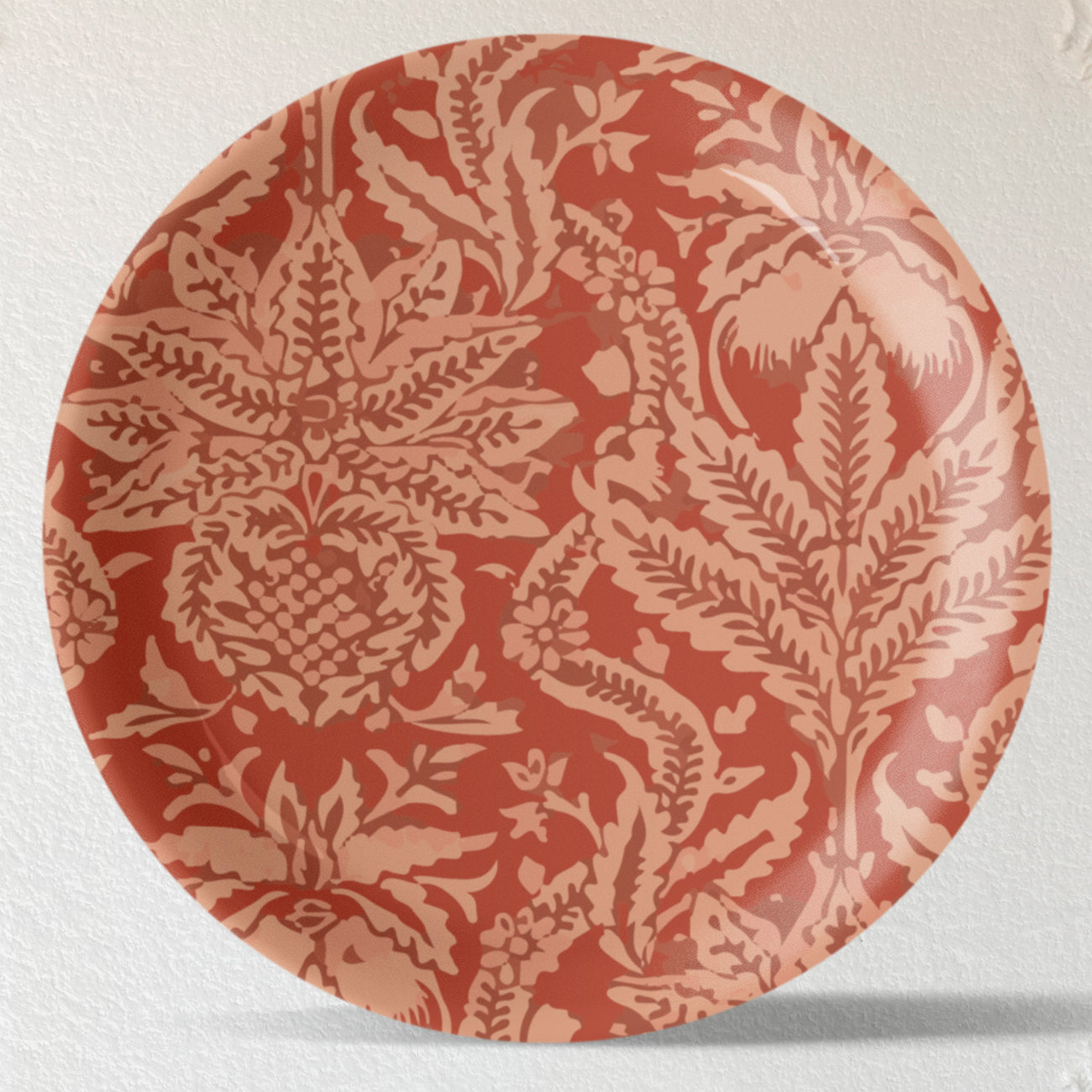 Ethnic Floral Printed Wall Plates Set of 6