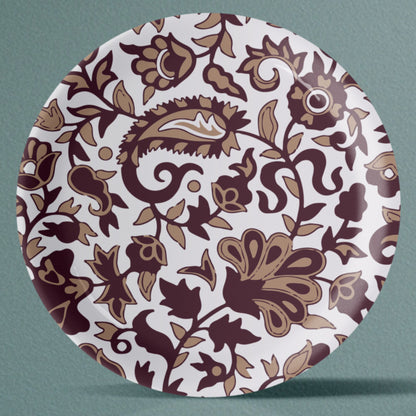 Paisley Print Porcelain Wall Plate