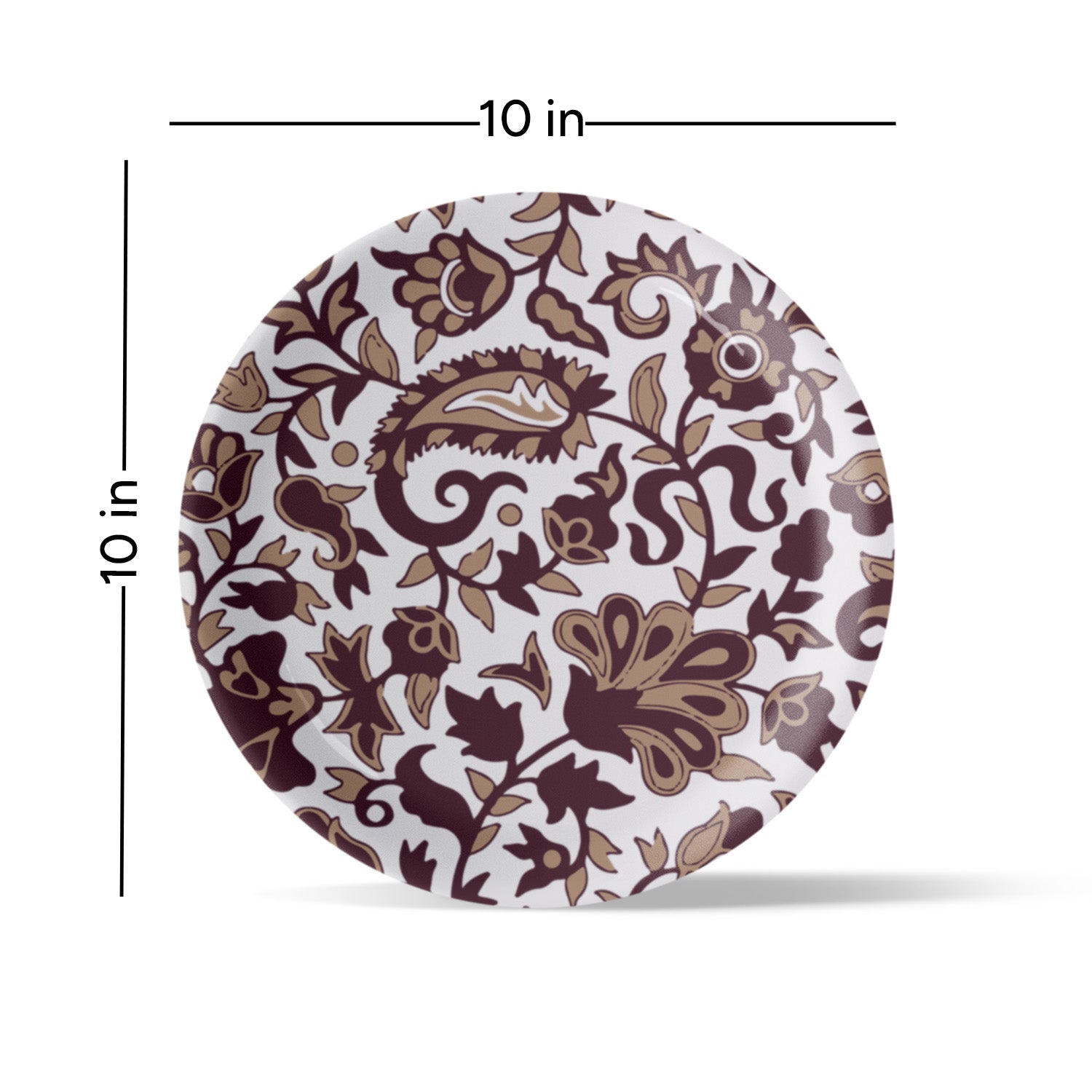 Paisley Print Porcelain Wall Plate