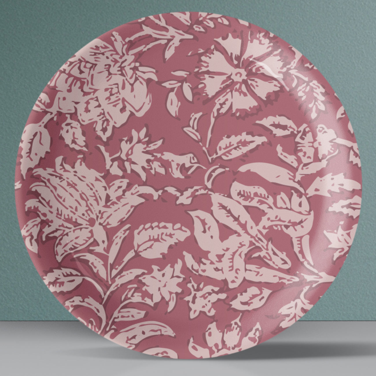 Ethnic Floral Design Wall Plate