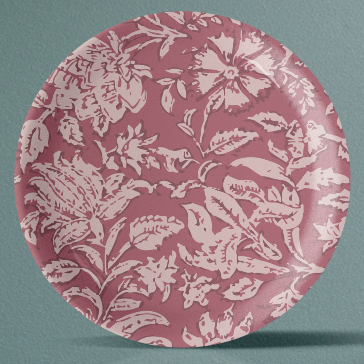 Ethnic Floral Design Wall Plate