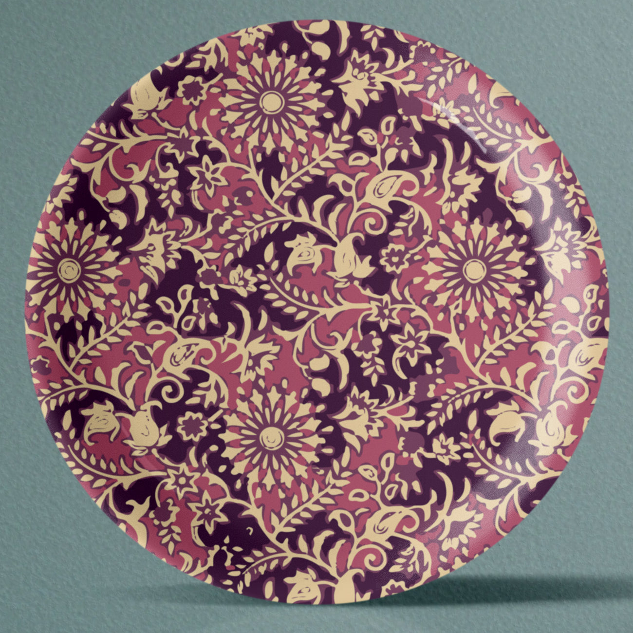 Ethnic Floral Theme Wall Plate