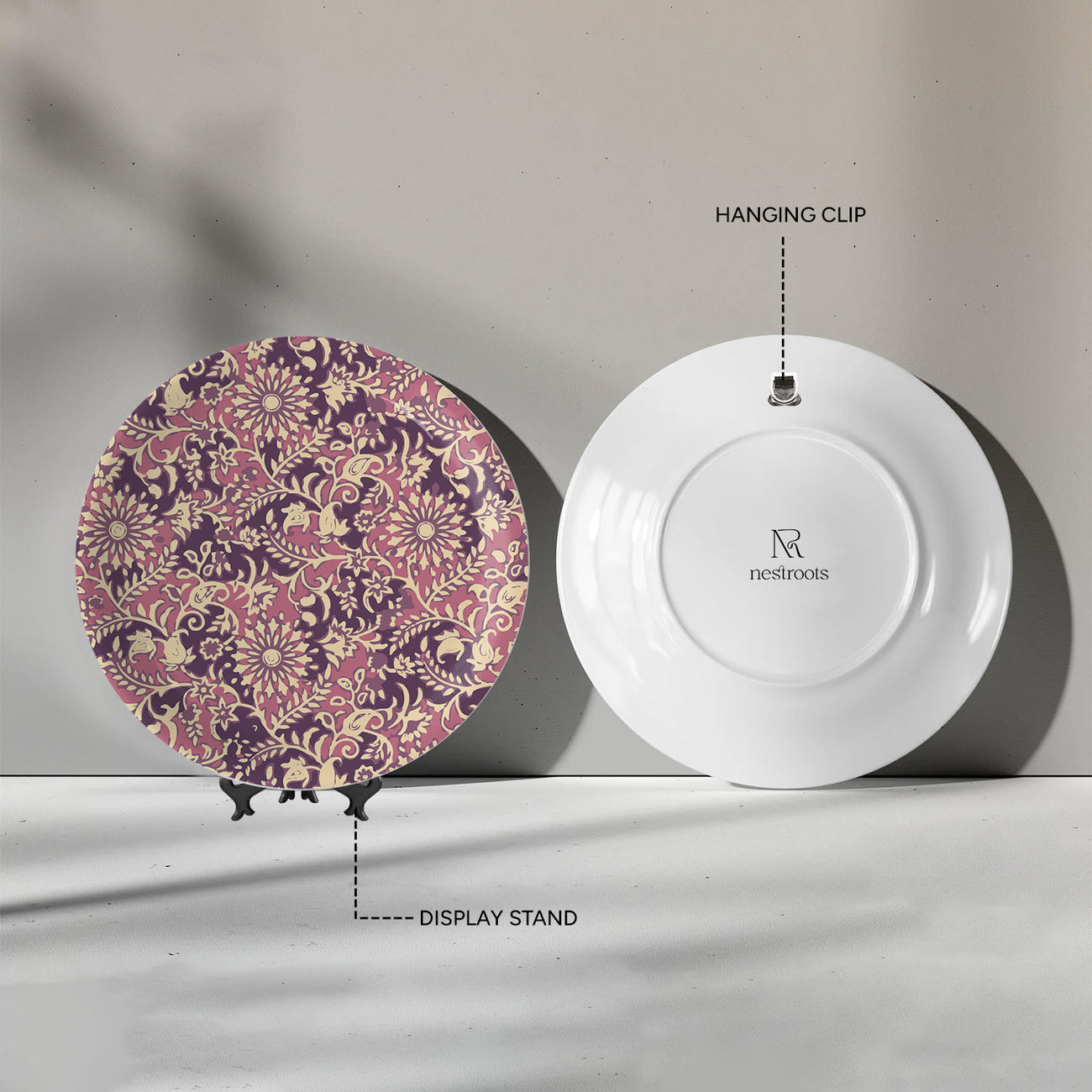 Ethnic Floral Theme Wall Plate