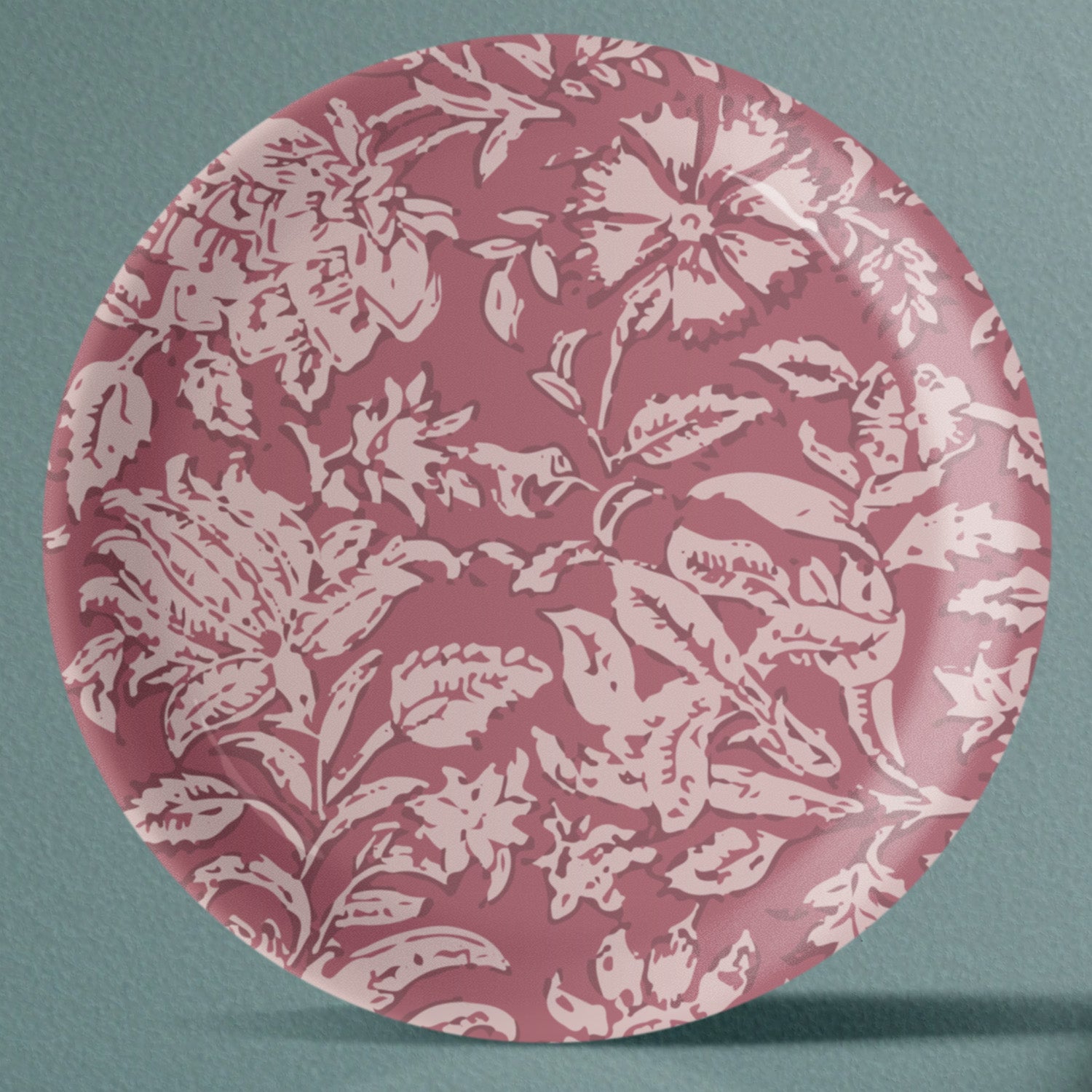 Ikat Print Porcelain Wall Plate Set of 5