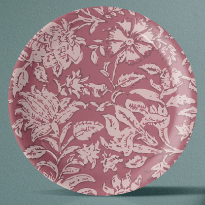 Ikat Print Porcelain Wall Plate Set of 5