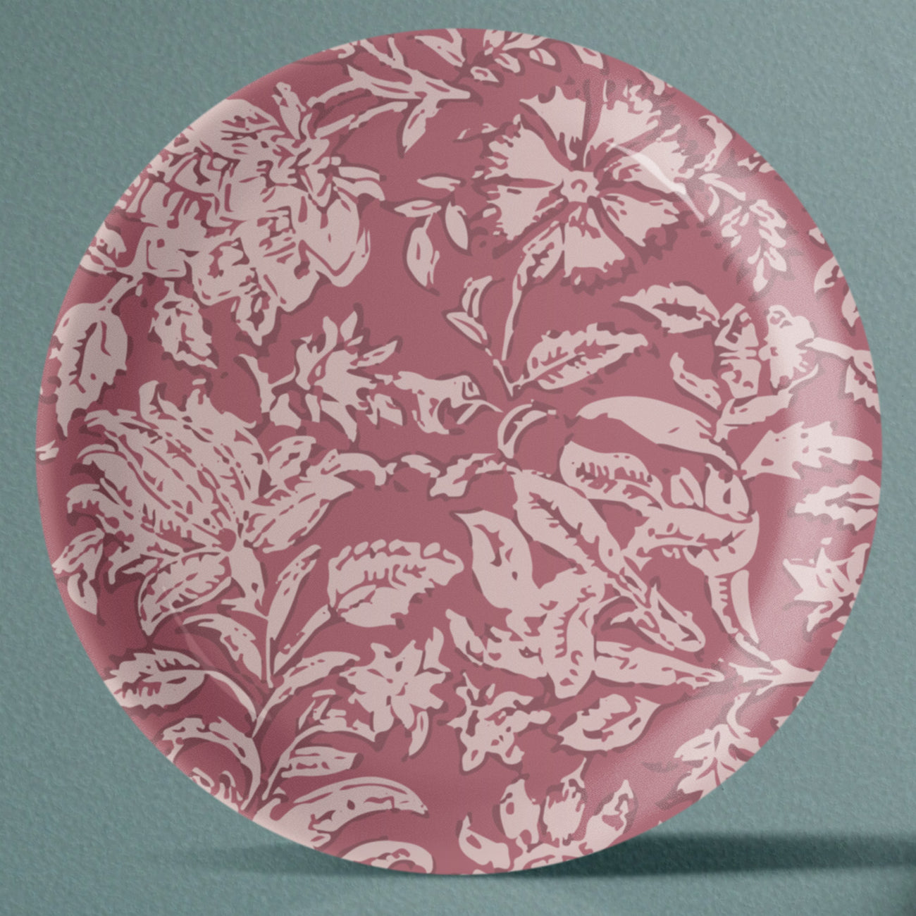 Ikat Print Porcelain Wall Plates Set of 5