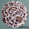 Ikat Print Porcelain Wall Plate Set of 5