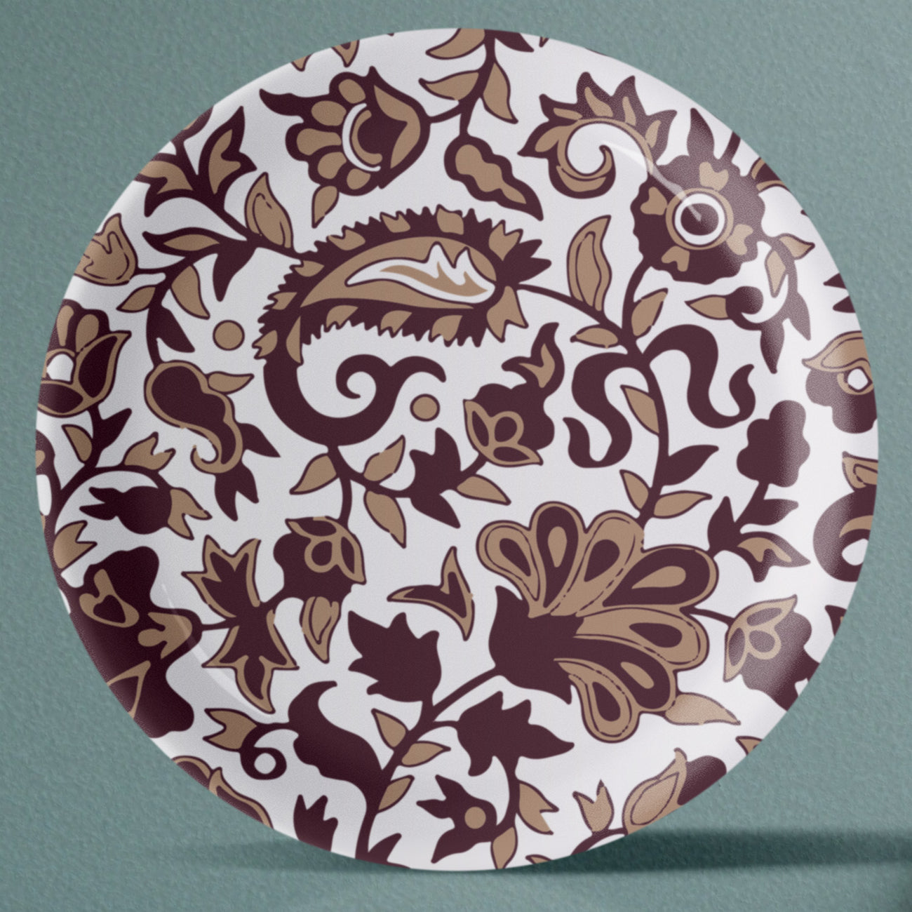 Ikat Print Porcelain Wall Plates Set of 5