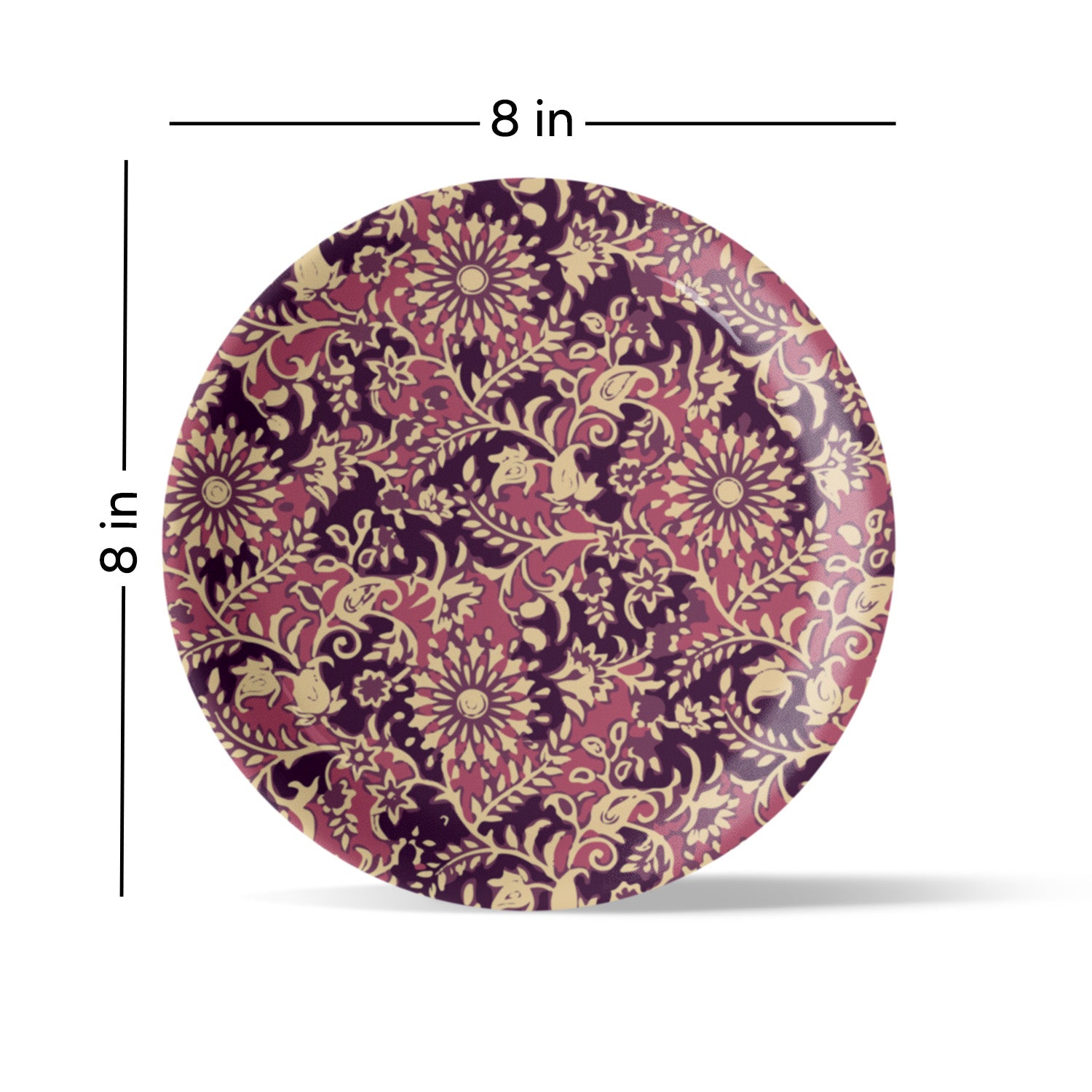 Ikat Print Porcelain Wall Plate Set of 5