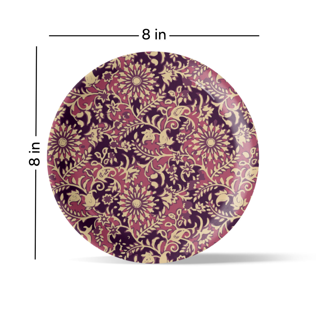 Ikat Print Porcelain Wall Plates Set of 5