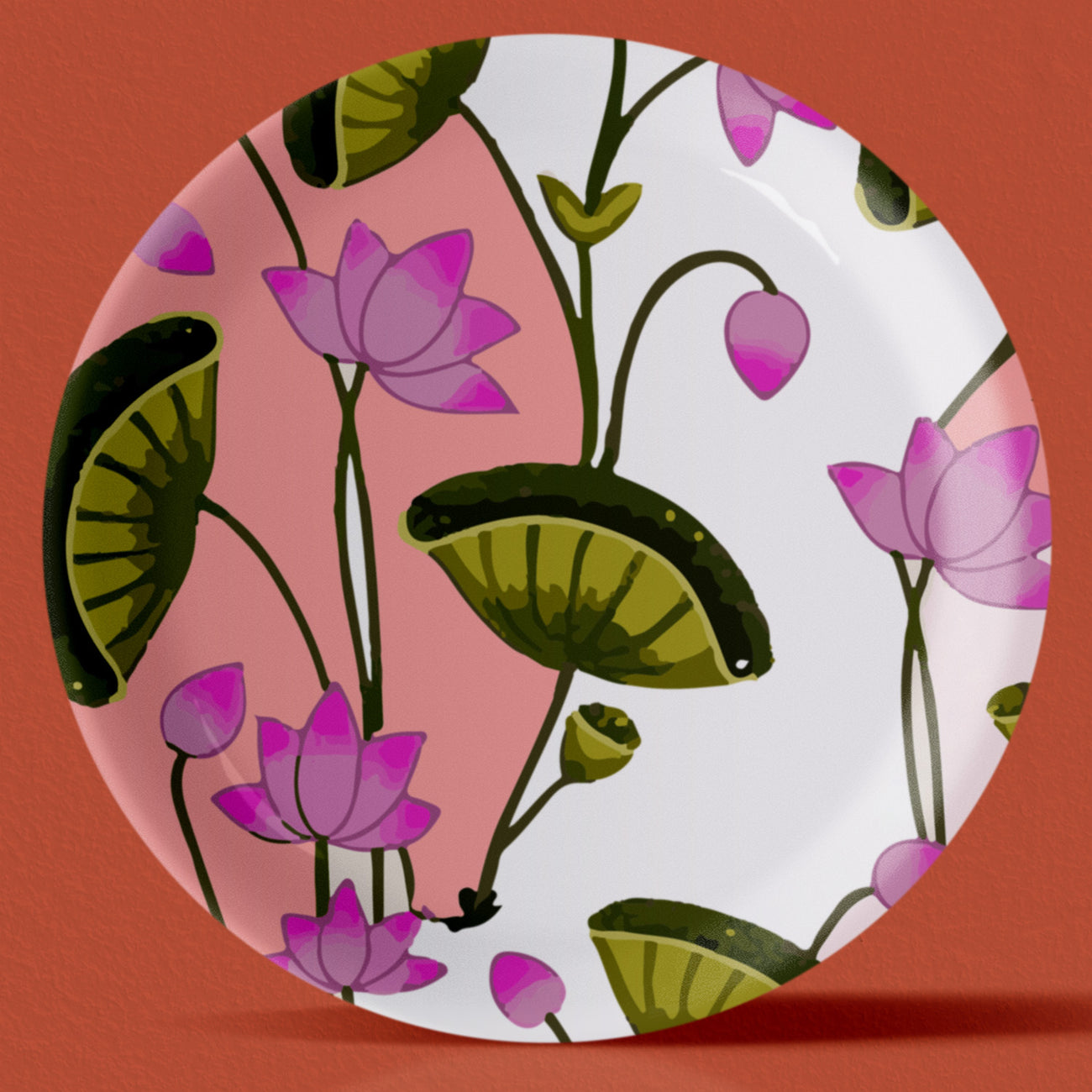 Pichwai Print Porcelain Wall Plate