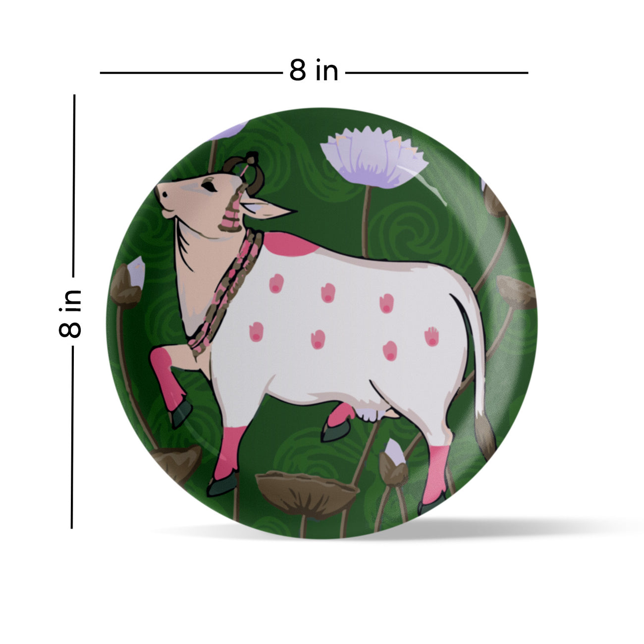 Pichwai Art Print Porcelain Wall Plate