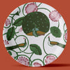 Pichwai Floral Print Porcelain Wall Plate