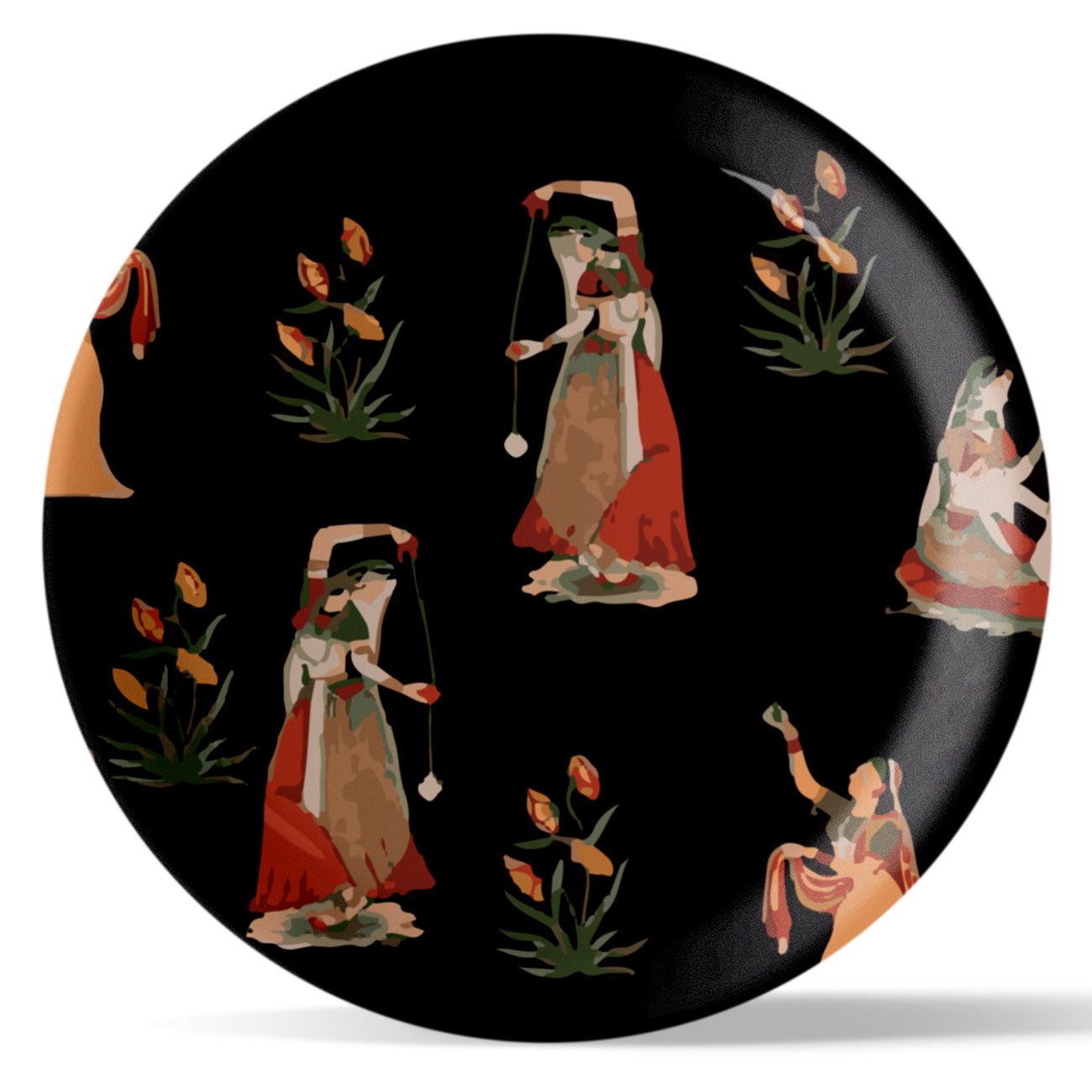 Rajasthani Traditional Art Print Wall Plate