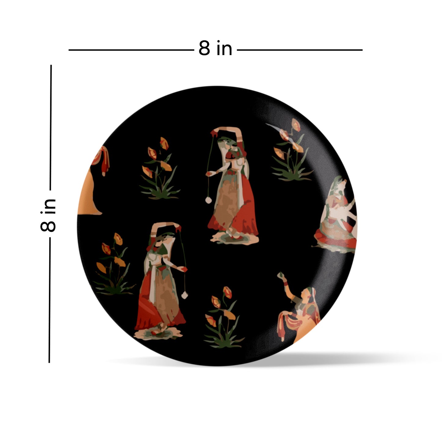 Rajasthani Traditional Art Print Wall Plate