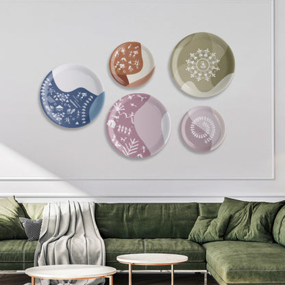 Modern Warli Floral Wall Plate