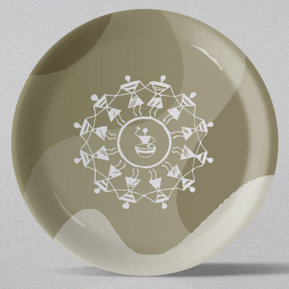 Modern Warli Art Wall Plate