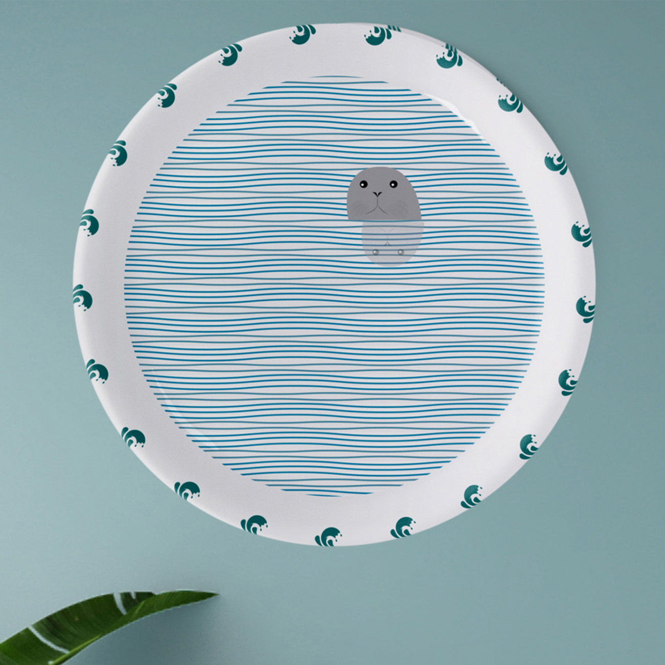 Sea-Inspired Abstract Art Collection Porcelain Wall Plate