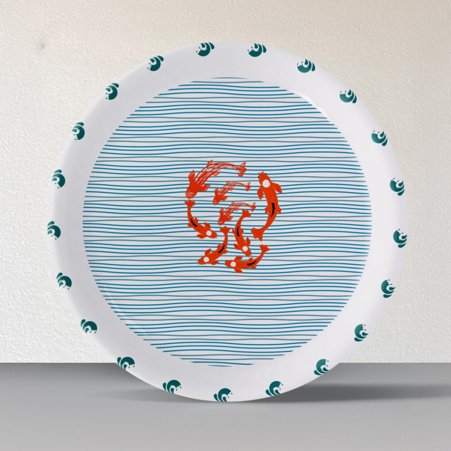 Sea-Inspired geometry fish Abstract Art Collection Porcelain Wall Plate