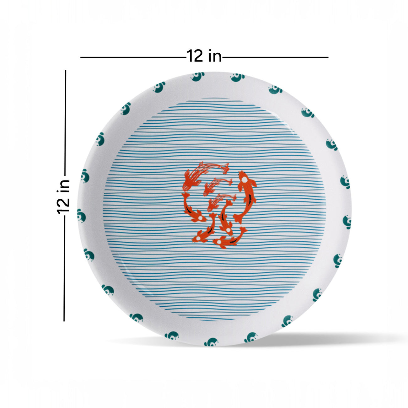 Sea-Inspired geometry fish Abstract Art Collection Porcelain Wall Plate