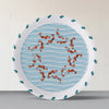 Sea-Inspired waves and fish Abstract Art Collection Porcelain Wall Plate Set of 6