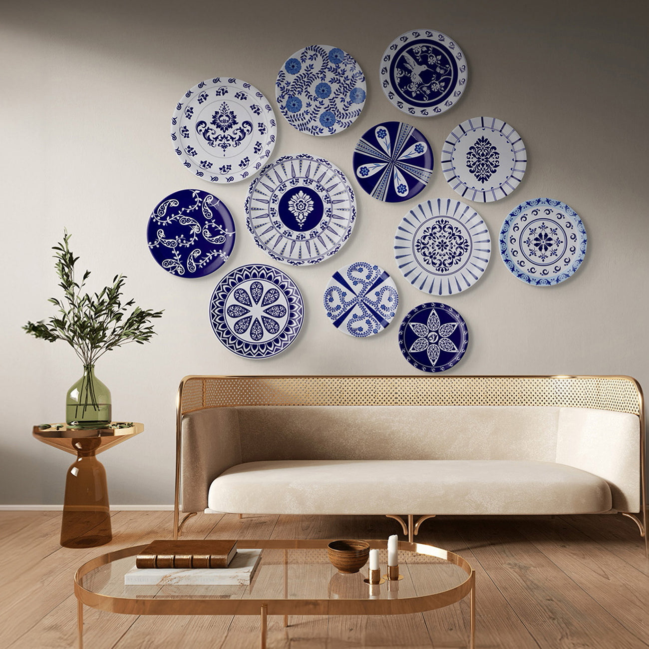 Elegant Blue Pottery Art for Every Space Wall Plate