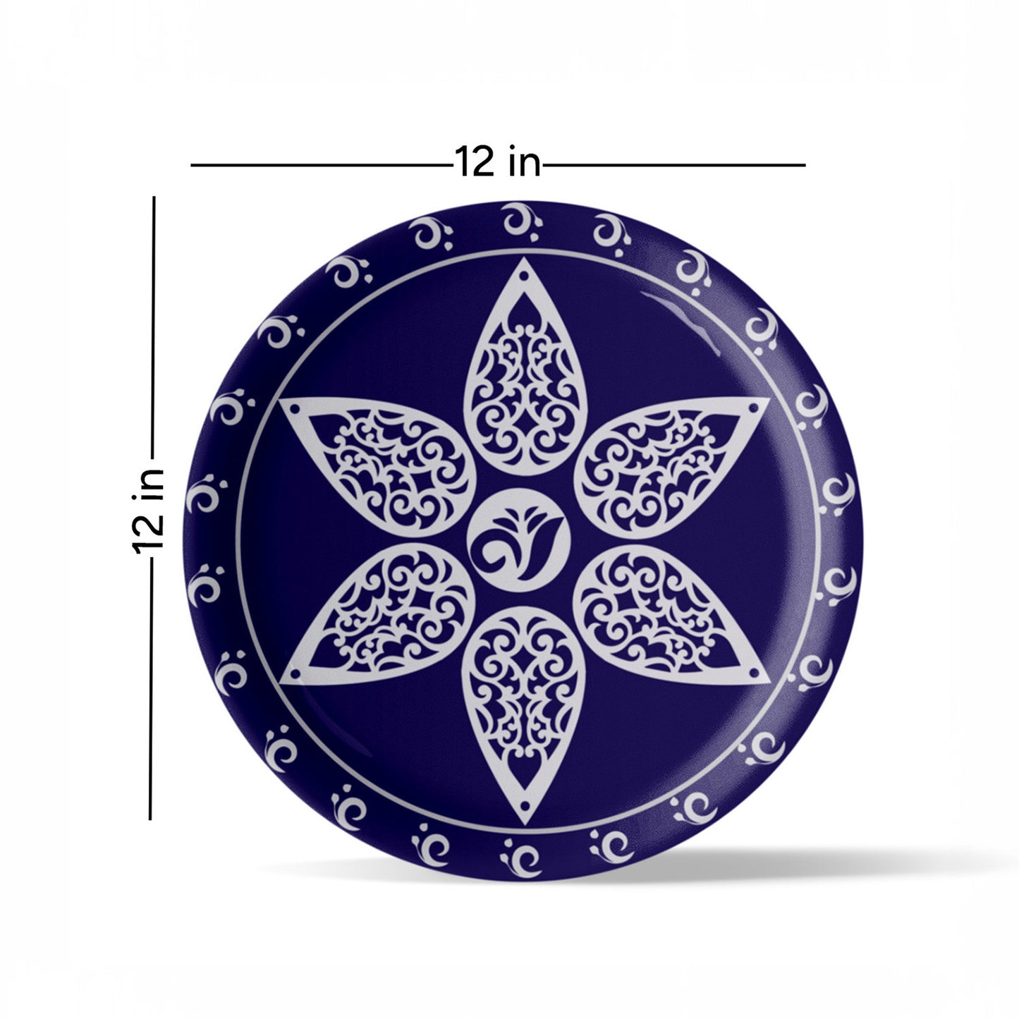 Elegant Blue Pottery flower Art for Every Space Wall Plate