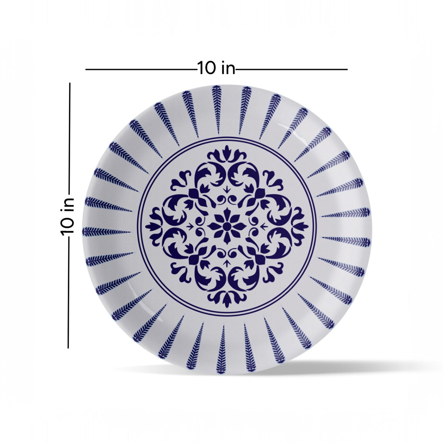 Elegant Blue Pottery symmetry floral for Every Space Wall Plate