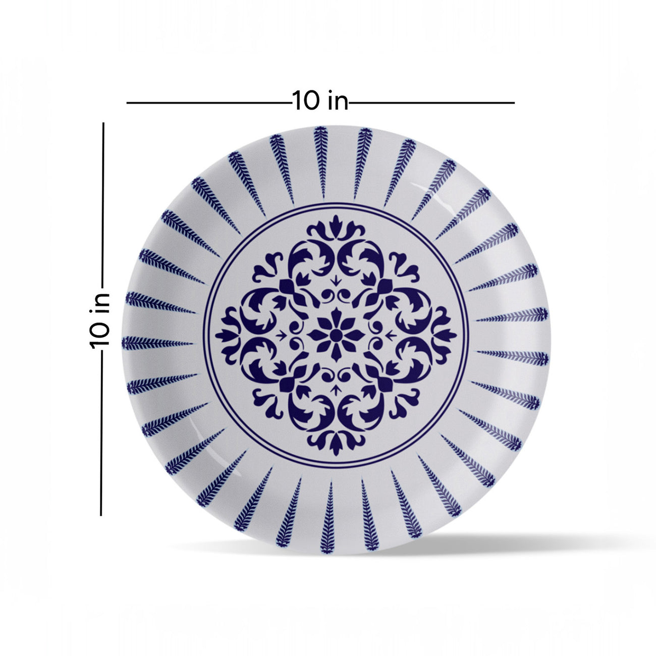 Elegant Blue Pottery symmetry floral for Every Space Wall Plate