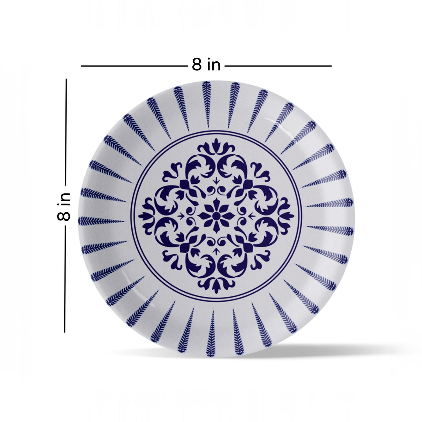 Elegant Blue Pottery symmetry floral for Every Space Wall Plate