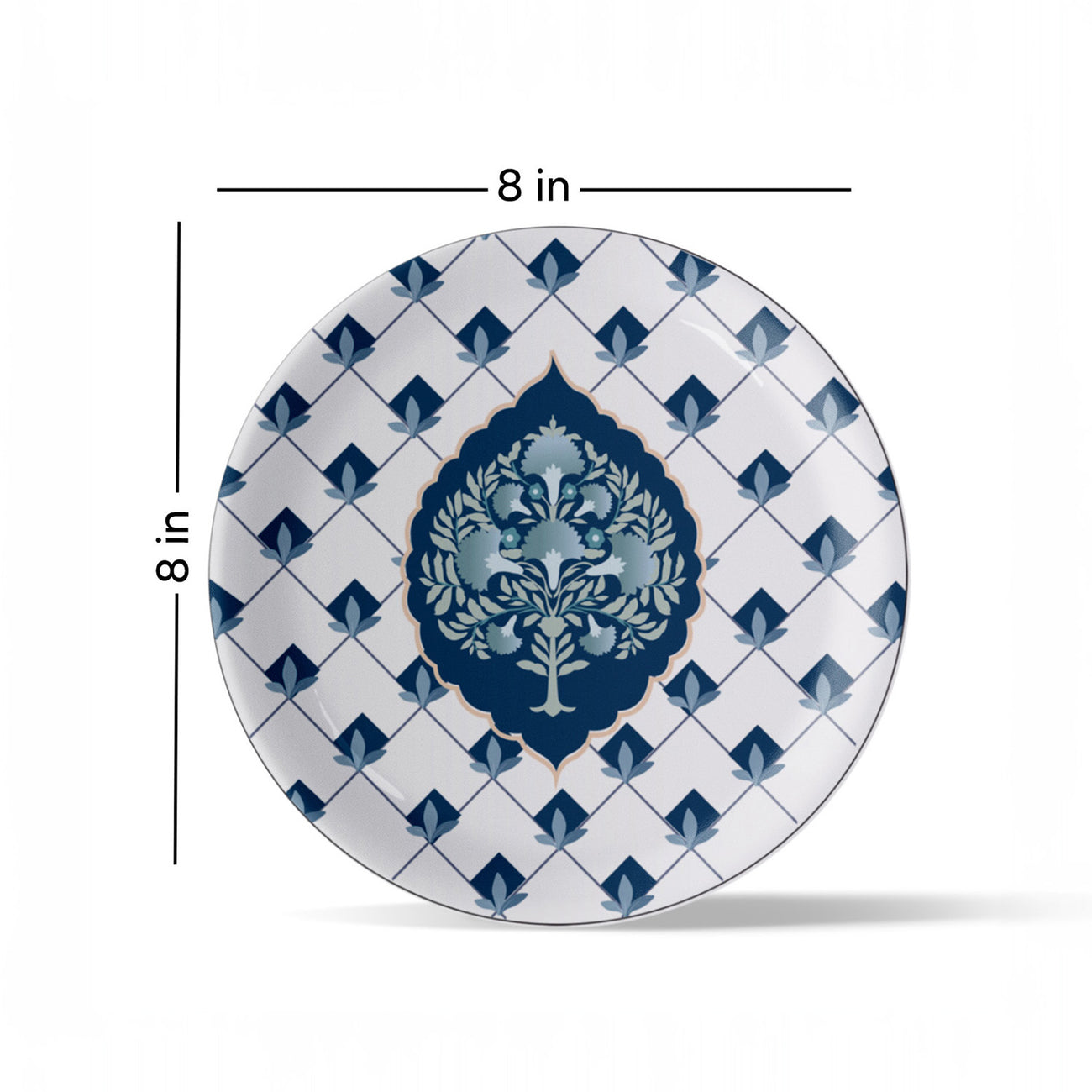 Elegant Blue and White Plate Blue Pottery Inspired plate