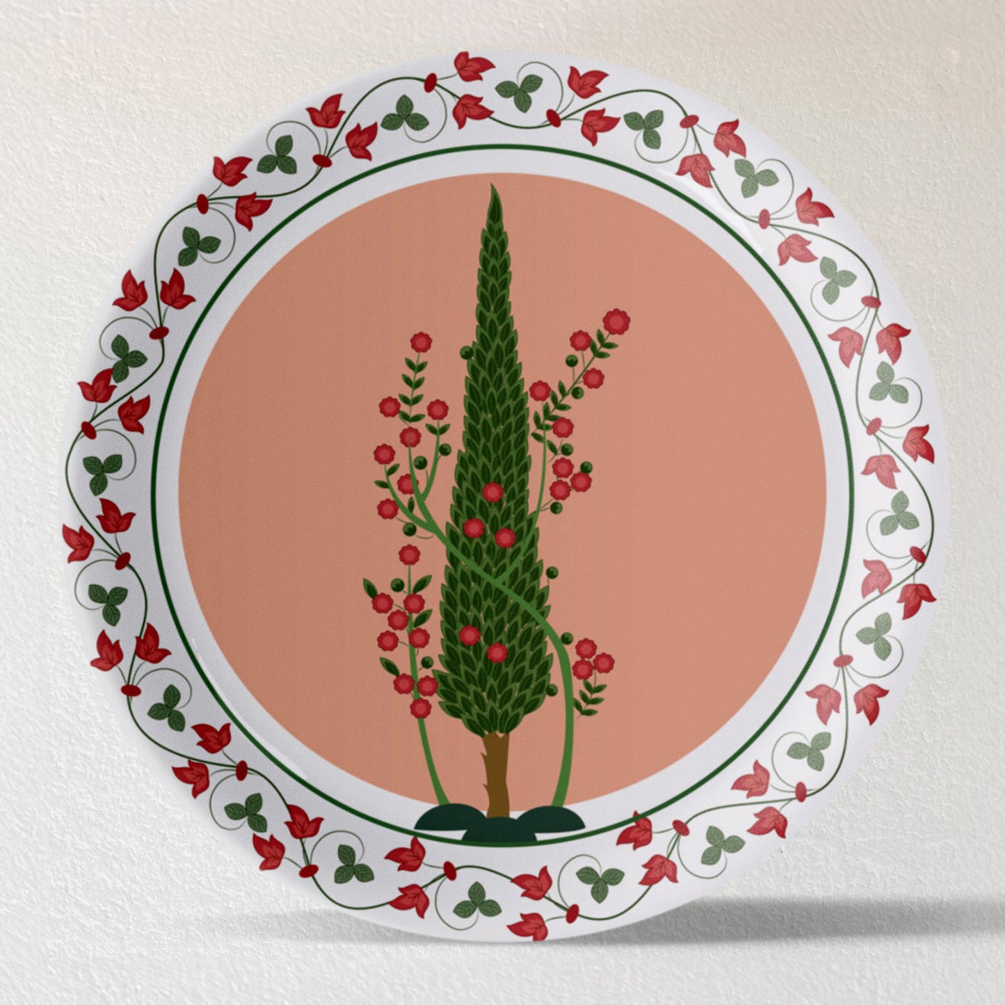 Mughal Garden-Inspired Tropical Elegance plate