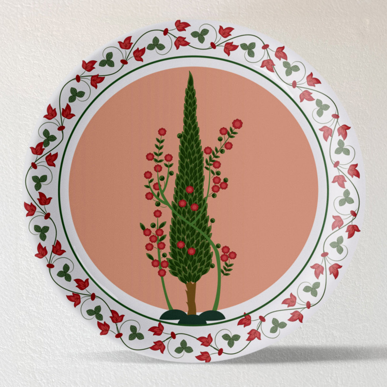 Mughal Garden-Inspired Tropical Elegance plate