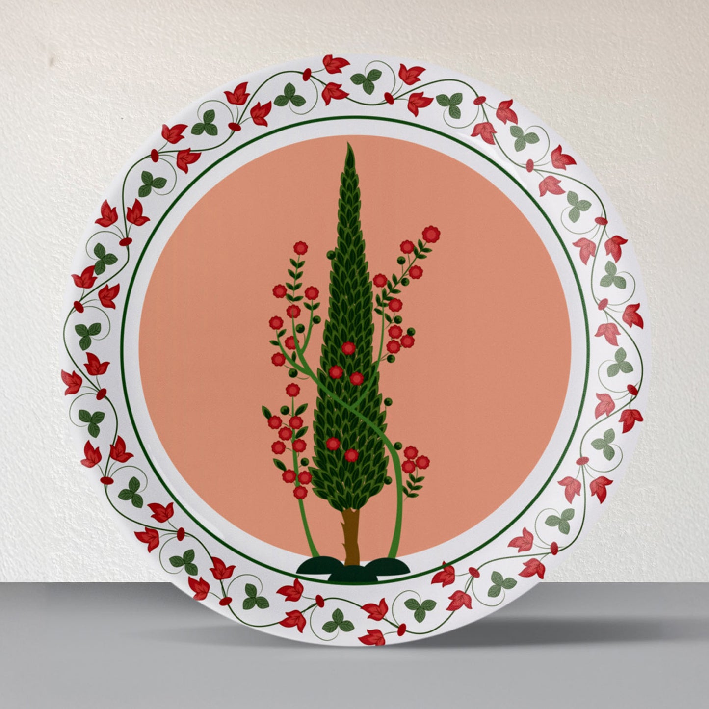 Mughal Garden-Inspired Tropical Elegance plate