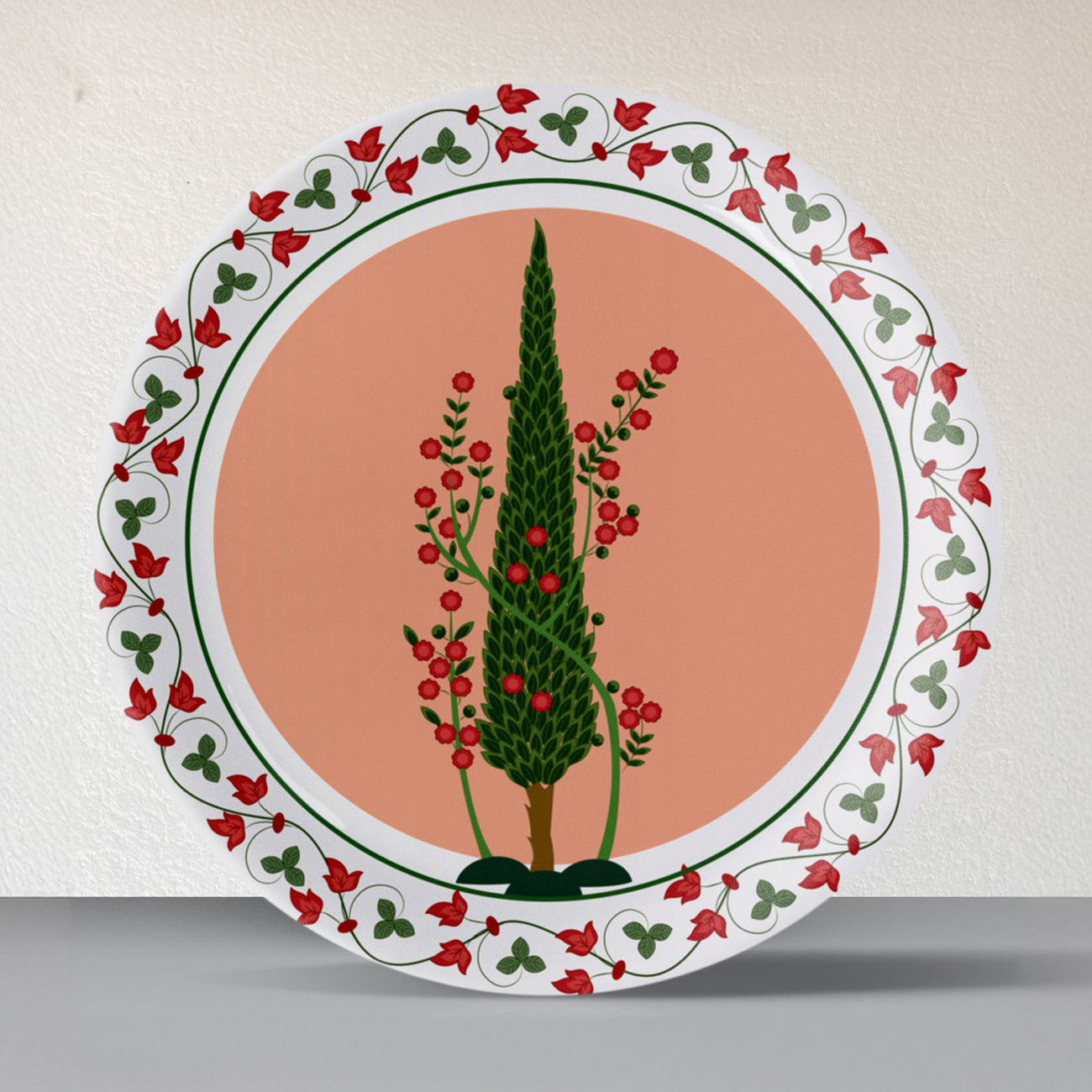 Mughal Garden-Inspired Tropical Elegance plate