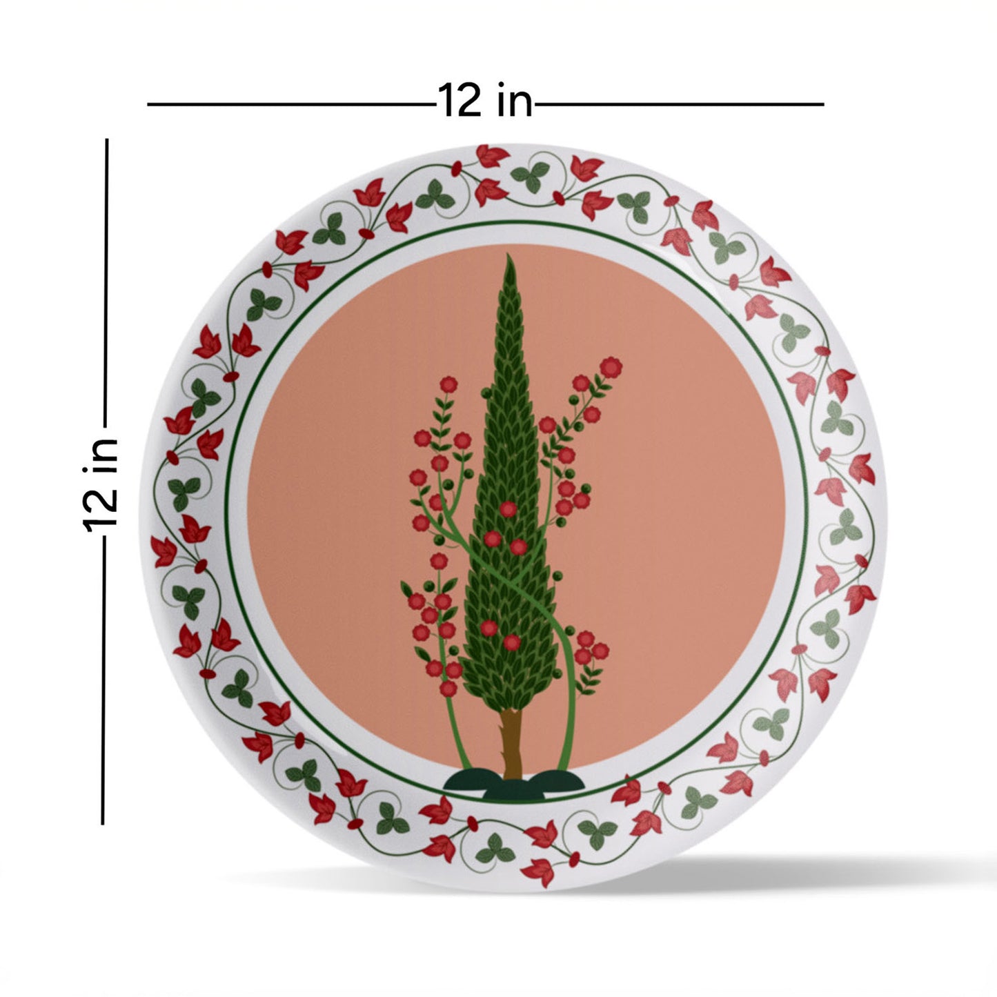 Mughal Garden-Inspired Tropical Elegance plate