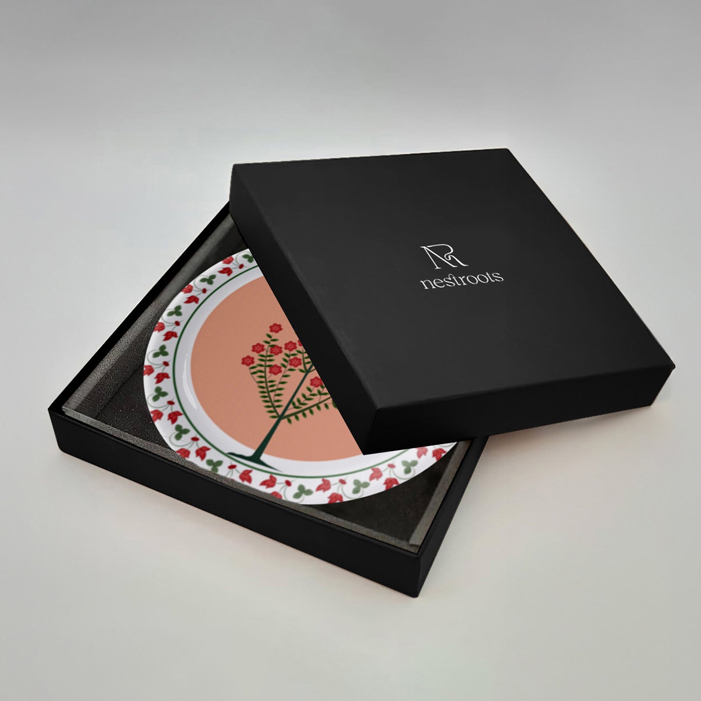 Mughal Garden-Inspired Tropical Elegance floral bloom plate