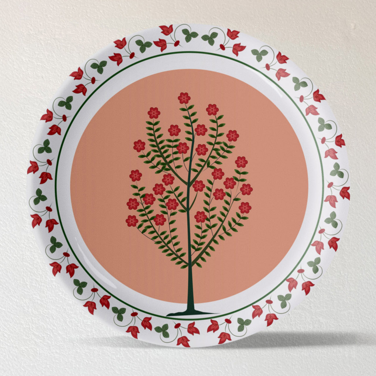 Mughal Garden-Inspired Tropical Elegance floral bloom plate